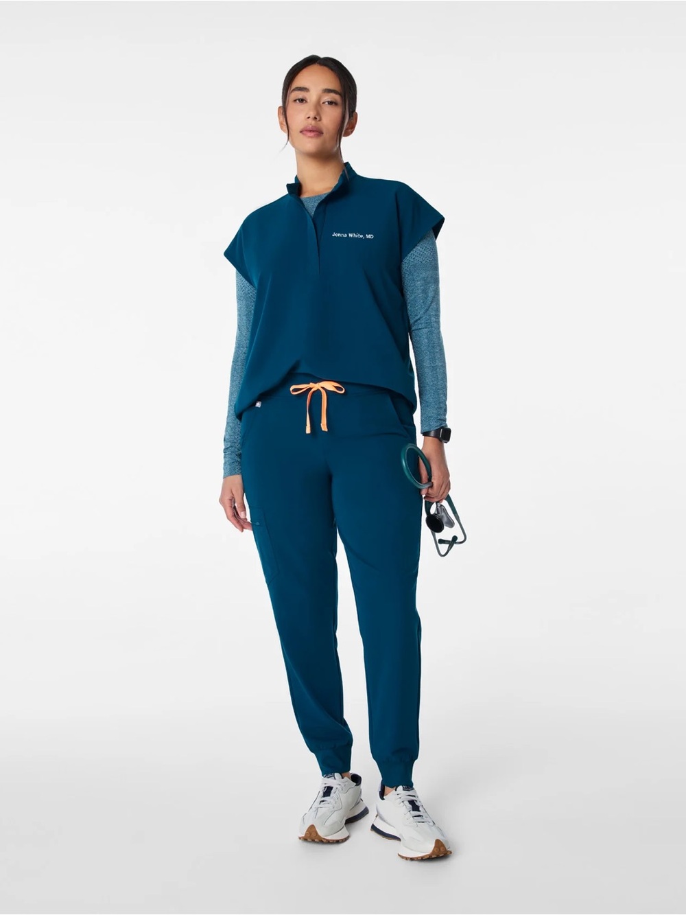 FIGS SET: Rafaela top (XS) & Zamora joggers (S) in Deep Reef